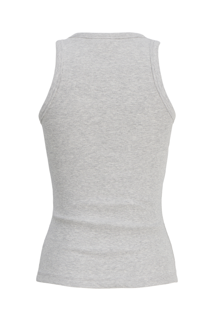 Jjxx - Jxfrida Sl U-Neck Top - 5024072 Light Grey Melange