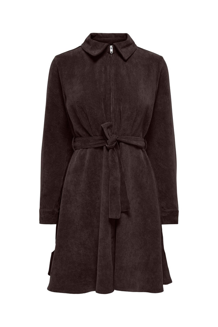JDY - Jdyulla Ohio L/S Dress Dia - 5143844 Chocolate Torte