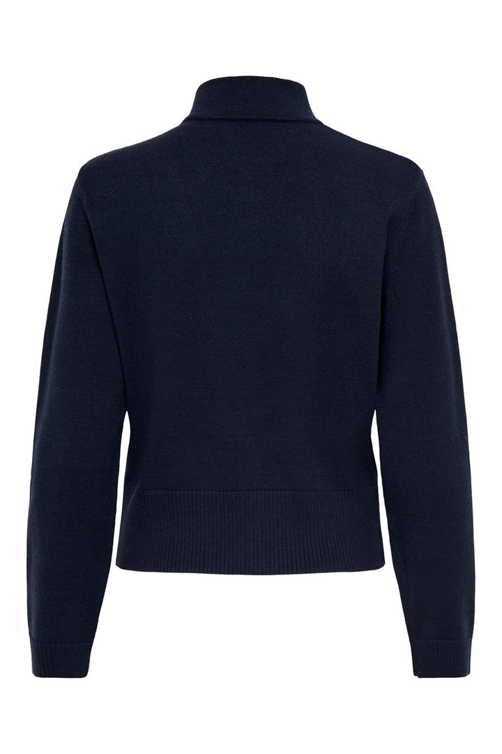 Only - Onlmio Ls Mockneck Utility Assym Knt - 5252816 Night Sky Gold Button