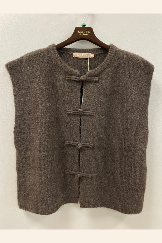 Marta Du Chateau - Mdccelestia Knit Vest 9980 - Brown