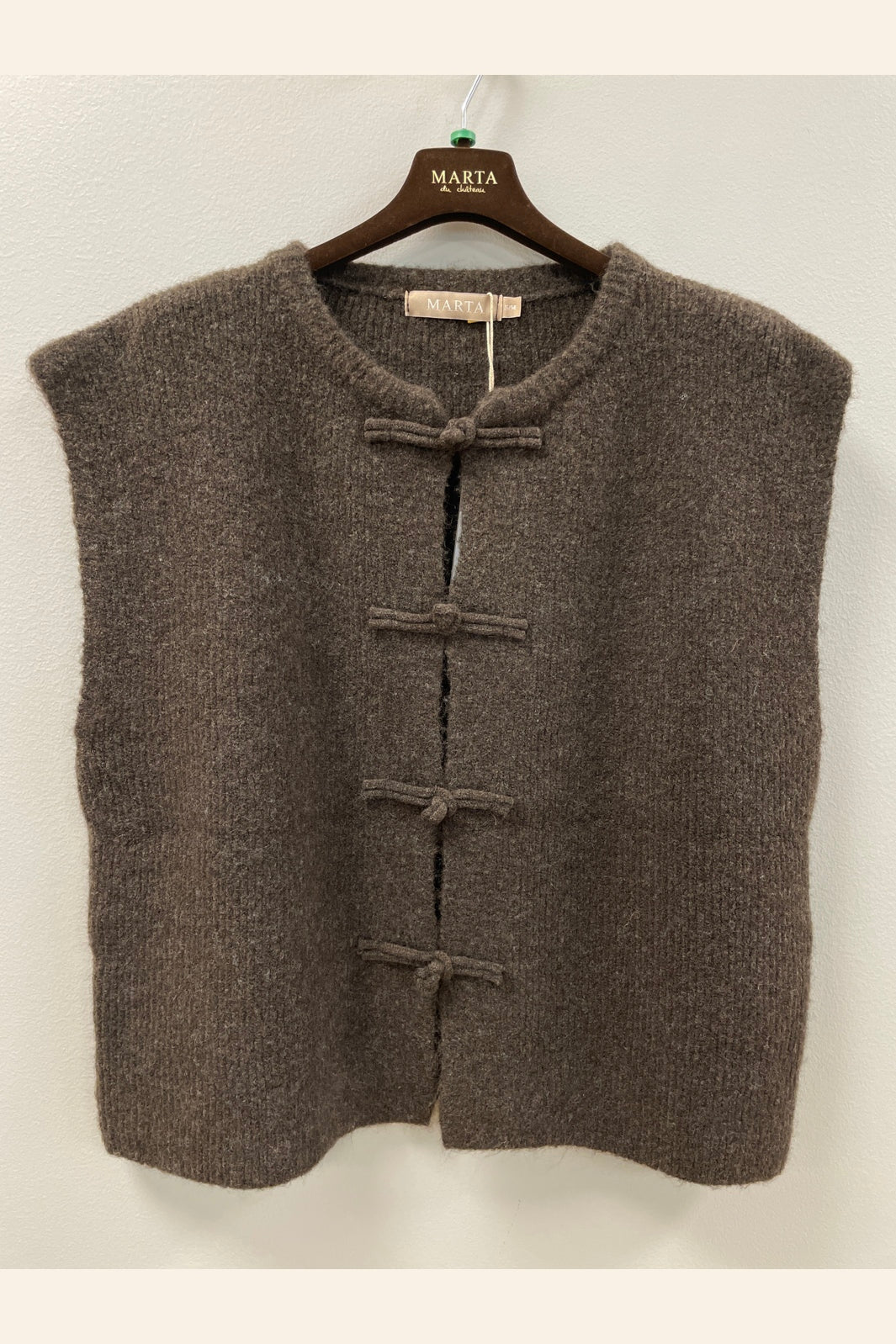 Marta Du Chateau - Mdccelestia Knit Vest 9980 - Brown
