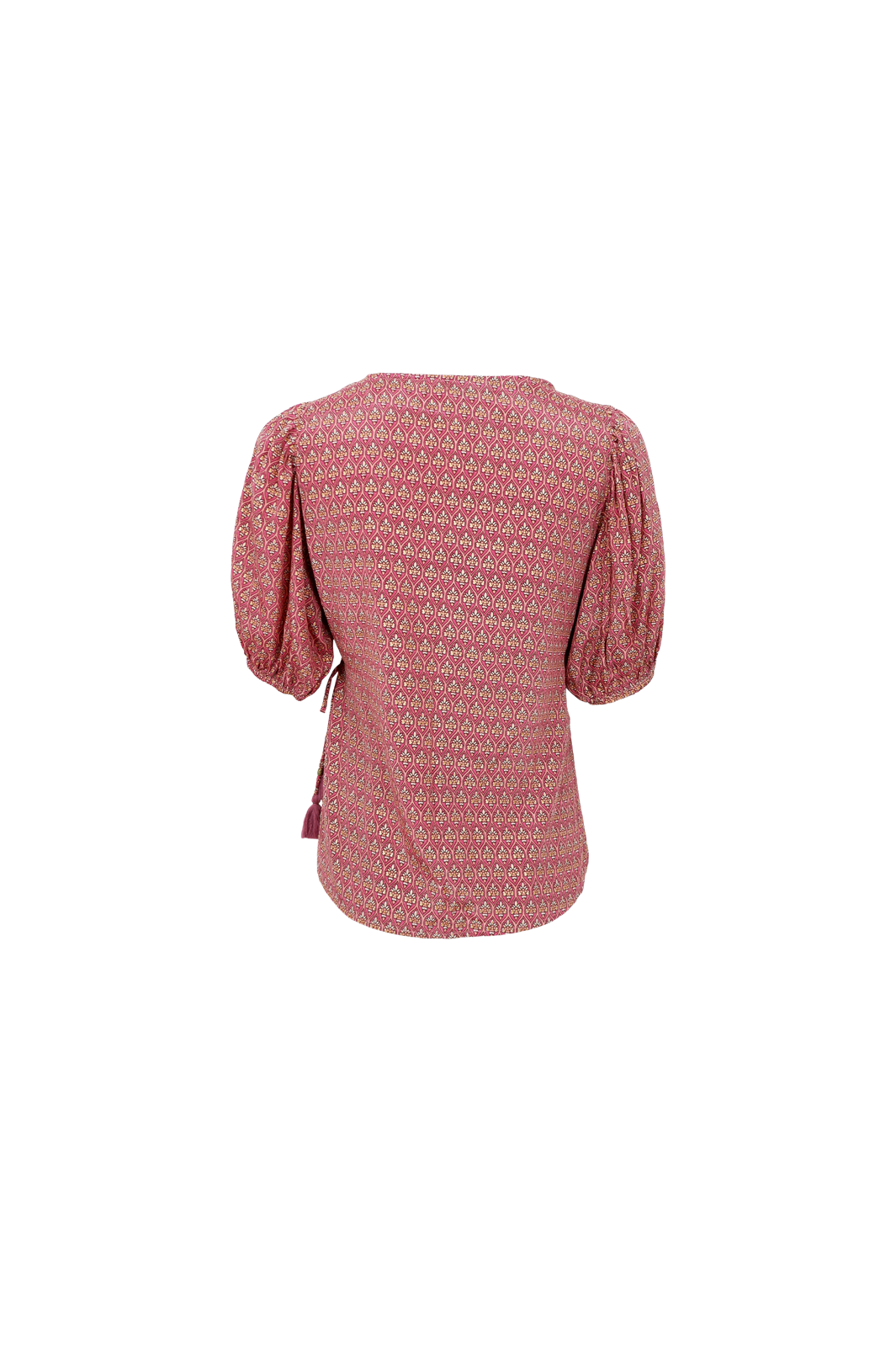 Black Colour - Bcluna Puff Sleeve Wrap Blouse 39175 - Indie Berry