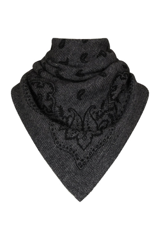 Neo Noir - Adelina Paisley Knit Scarf 169506 - 136 - Antracit Melange