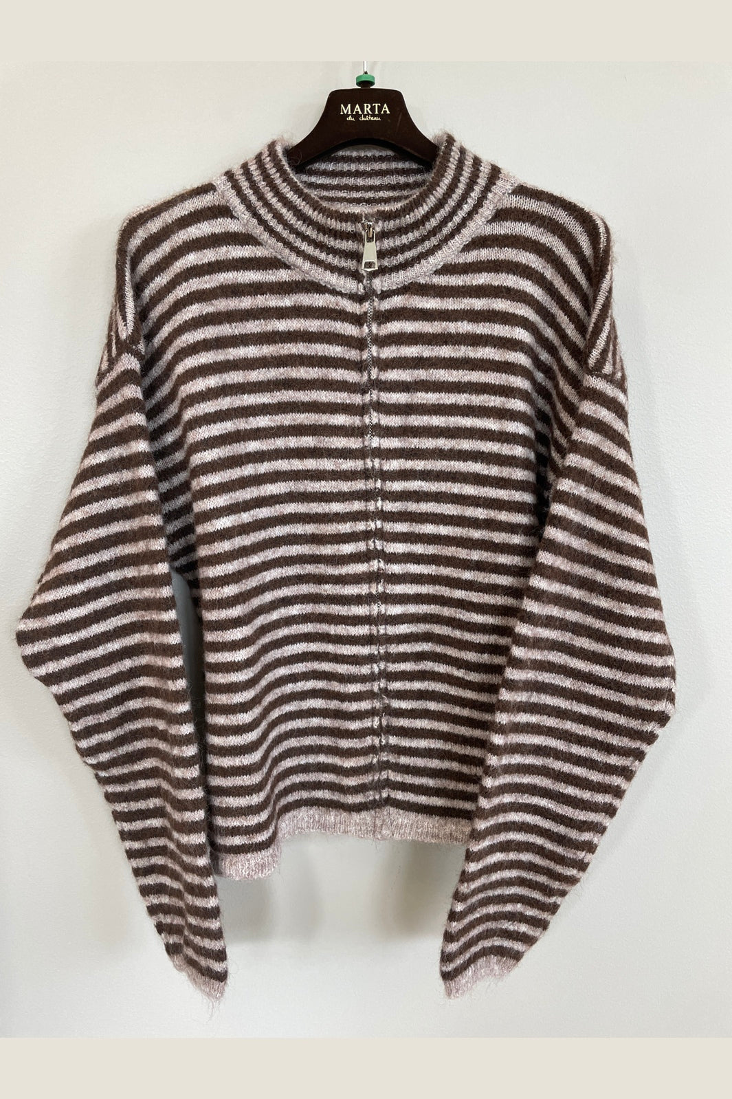 Marta Du Chateau - Mdcanais Cardigan 9586 - Fango/Moro