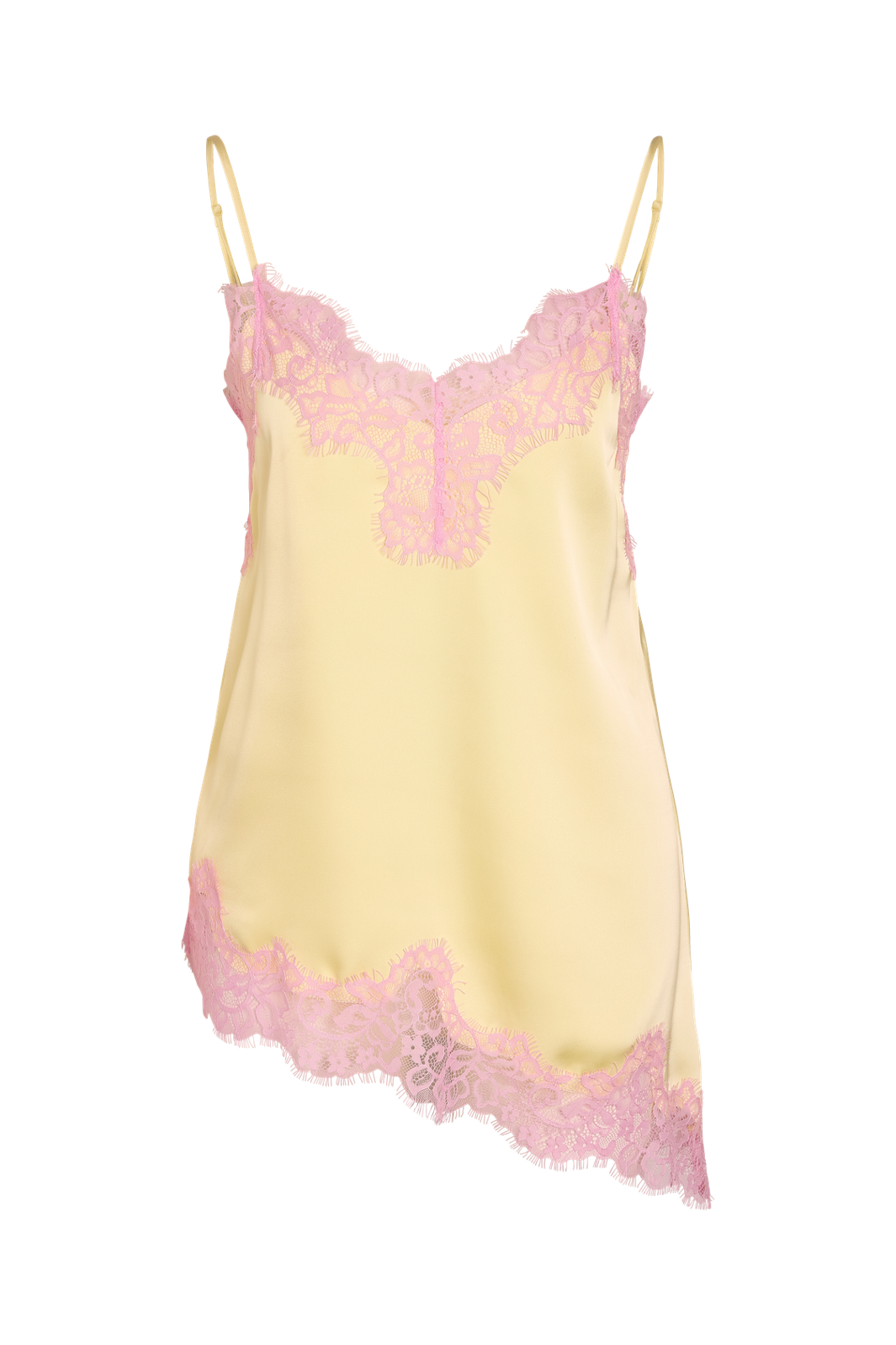 Noisy May - Nmjessica Assymetric Singlet Top - 5231155 French Vanilla Pirouette Lace