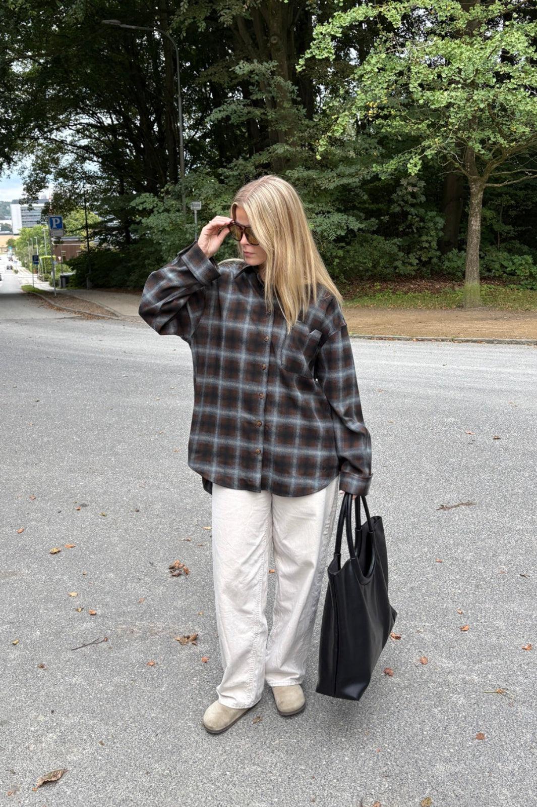 Noella - N-Marlon Shirt 18150002 - 528 - Danne Brown Blue Check