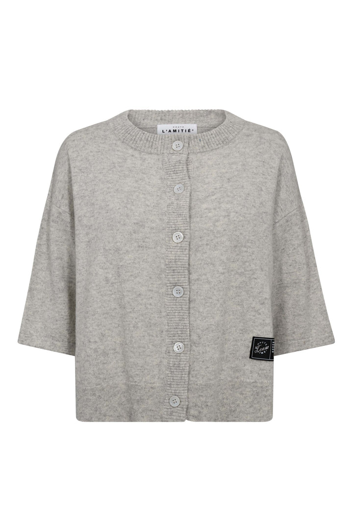 Haute L'Amitié - Cash Ss Cardigan HL10220 - Pearl Melange