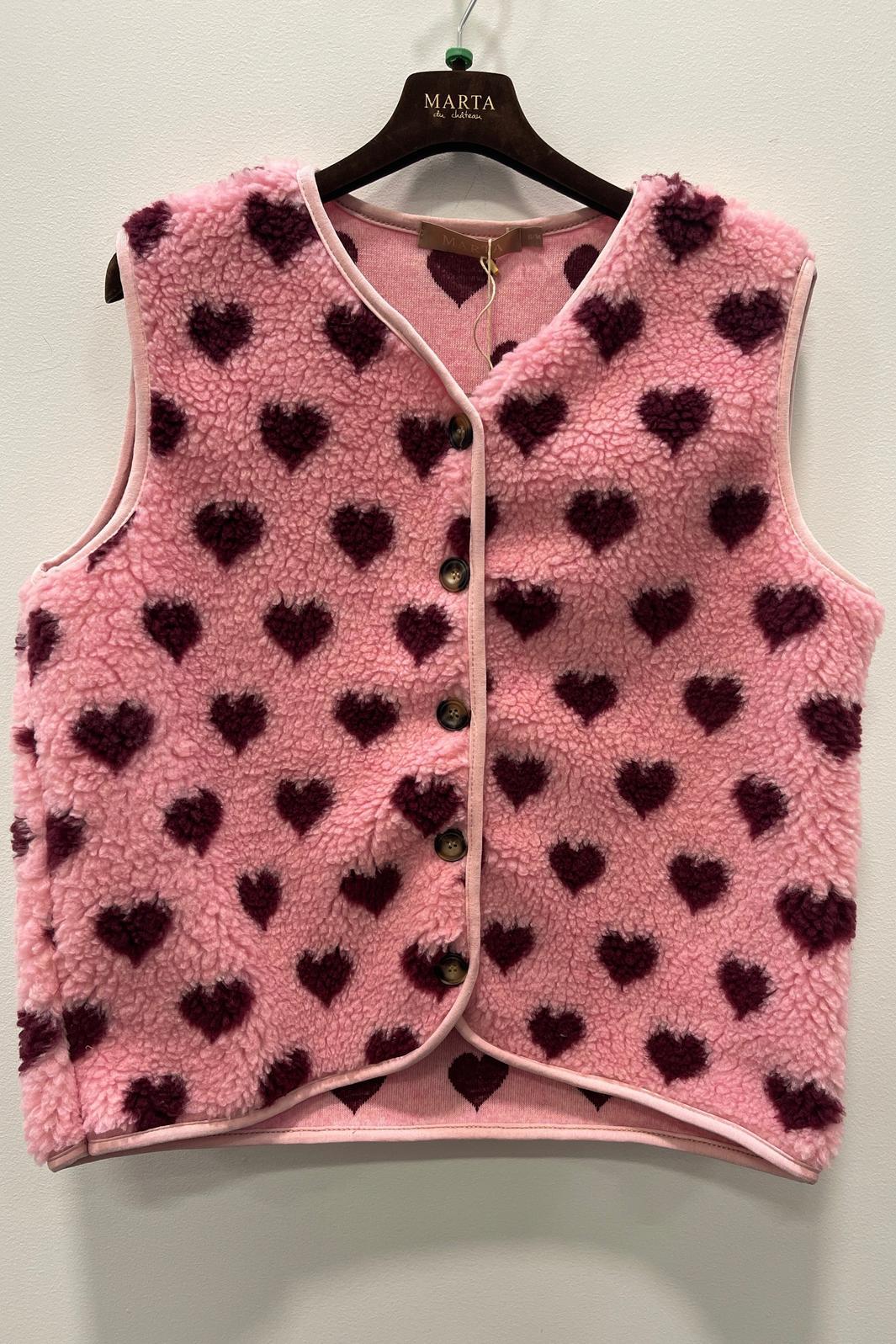 Marta Du Chateau - Mdcdahlia Vest 25710 - Rosa/Bordeaux