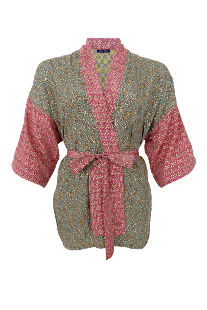 Black Colour - Bcluna Short Kimono 39149 - Vivid Passion