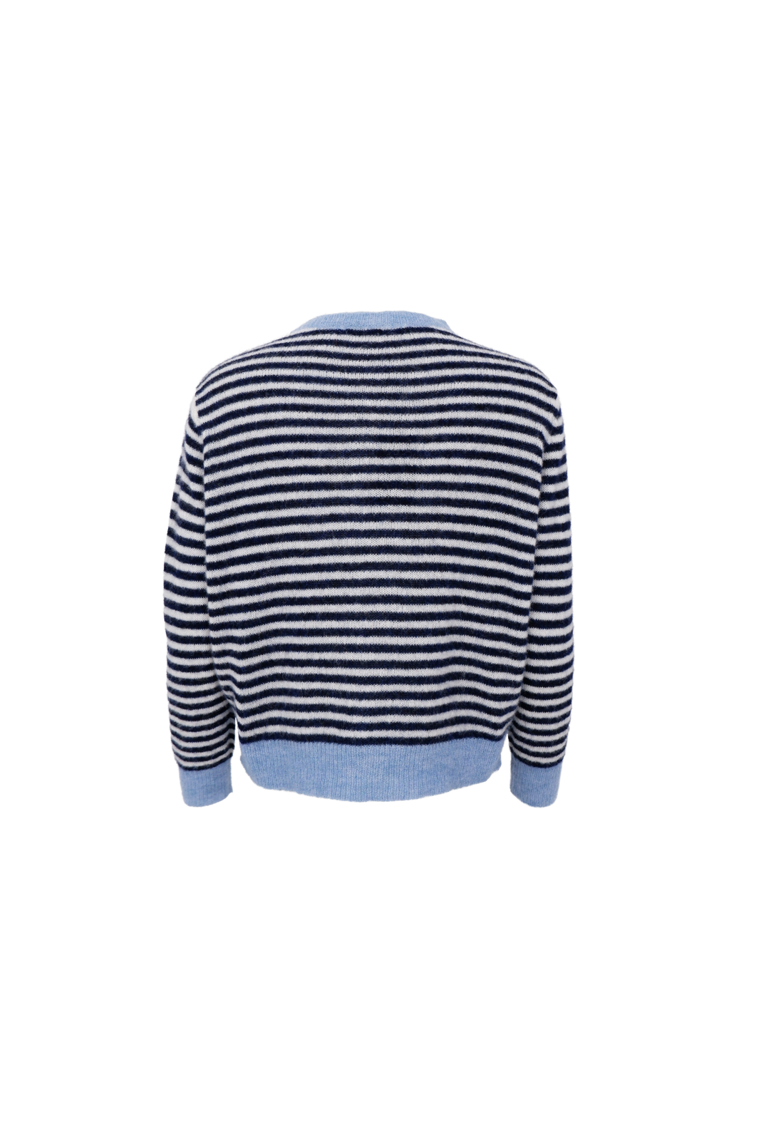 Black Colour - Bcdell Striped Knit Cardigan 1245 - Navy
