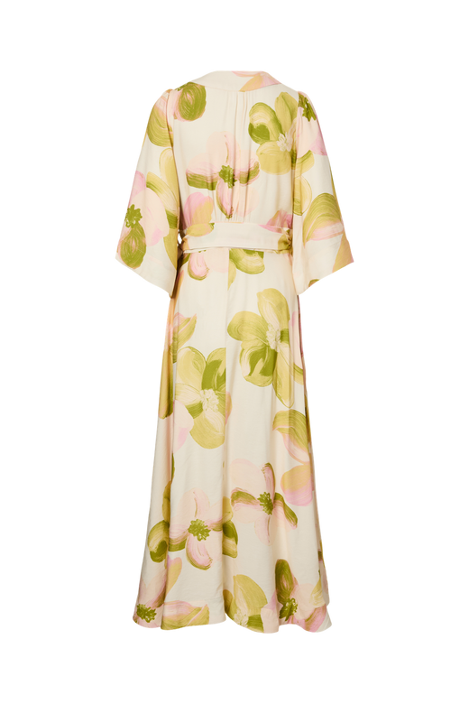 YAS - Yasmarga 3/4 Wrap Long Dress - 4966646 Pristine Marga Aop