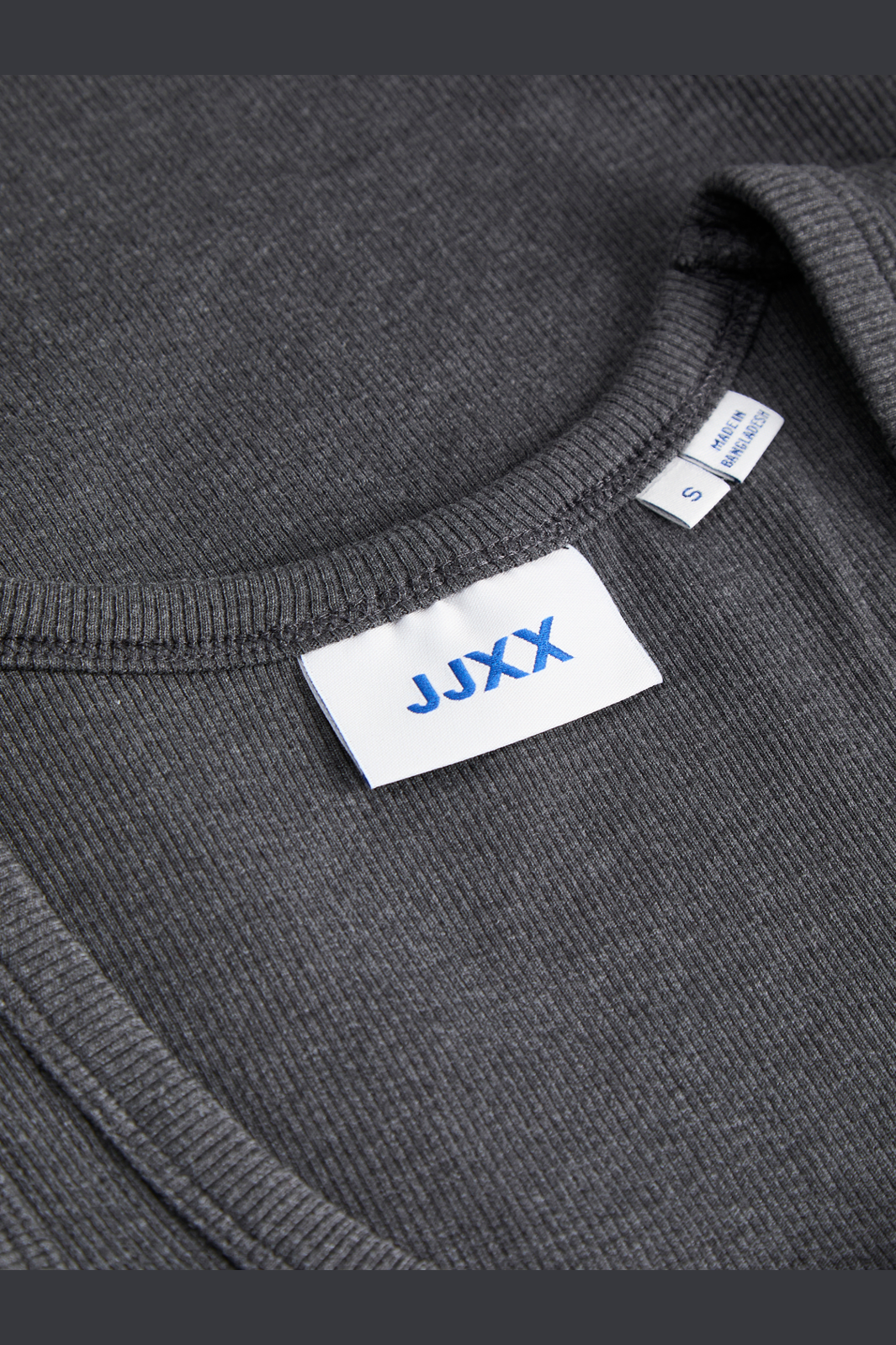 Jjxx - Jxfrida Sl U-Neck Top - 5037762 Dark Grey Melange