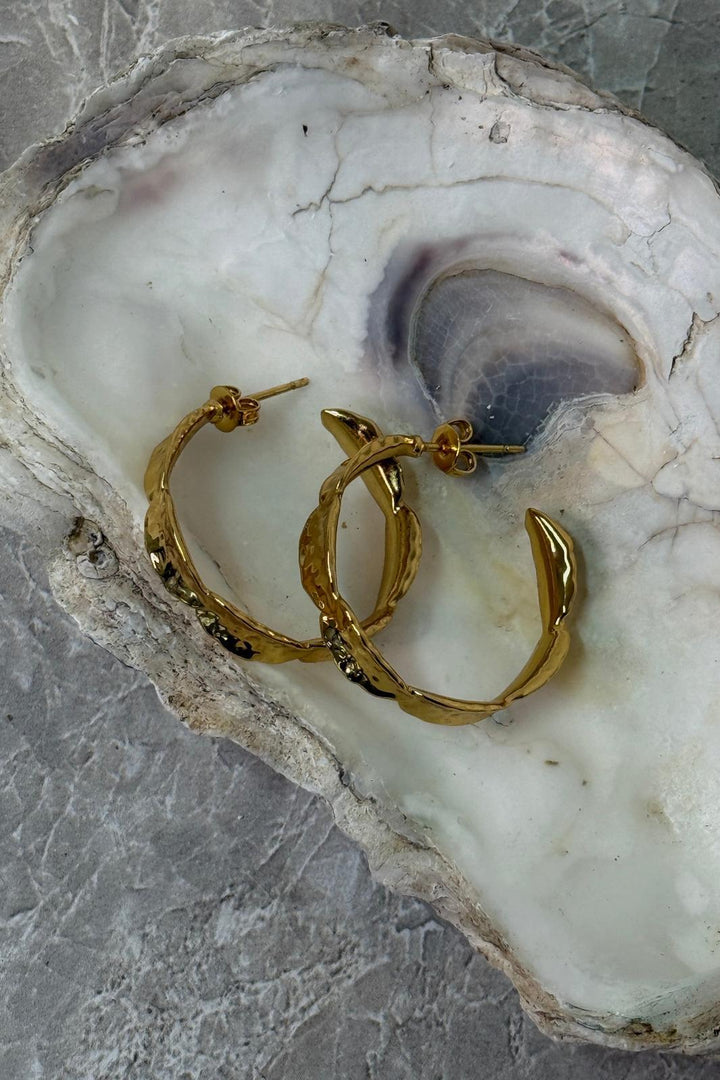 Molly&My Jewellery x Melanie Due - Leaves - Forgyldt Øreringe 