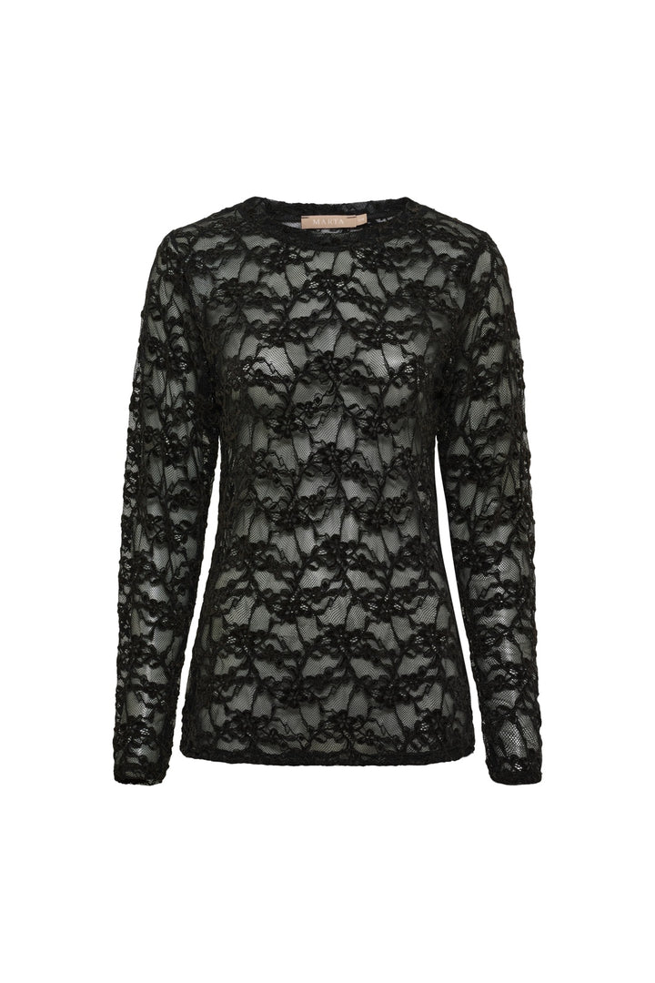 Marta Du Chateau - Mdcprimula Ls Tee 8941 - Black