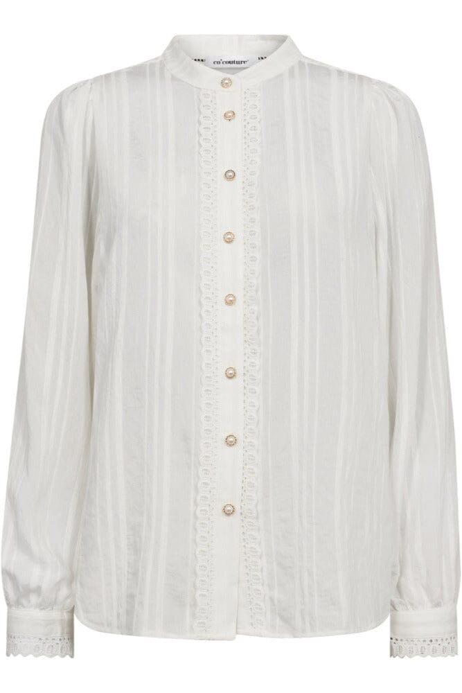 Co´Couture - Kesicc Lace Shirt 35960 - 4000 - White Skjorter 