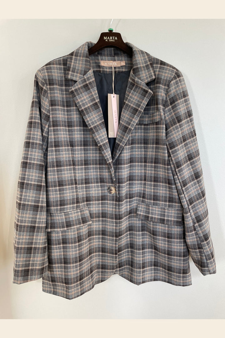 Marta Du Chateau - Mdccharm Blazer 15502 - Grey
