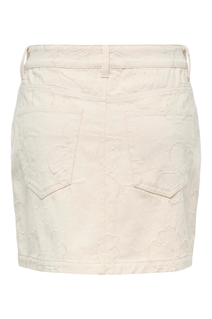 JDY - Jdyhavanna Emb Skirt - 5140649 Ecru