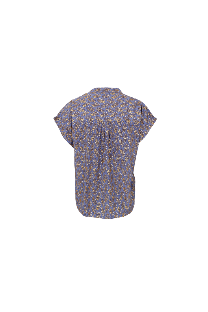 Black Colour - Bcluna Andrea S/S Blouse 39234 - Blue Mist