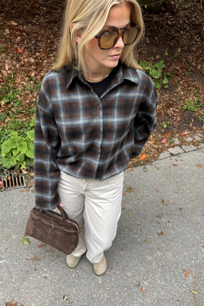 Noella - N-Nila Shirt 18150001 - 528 - Danne Brown Blue Check