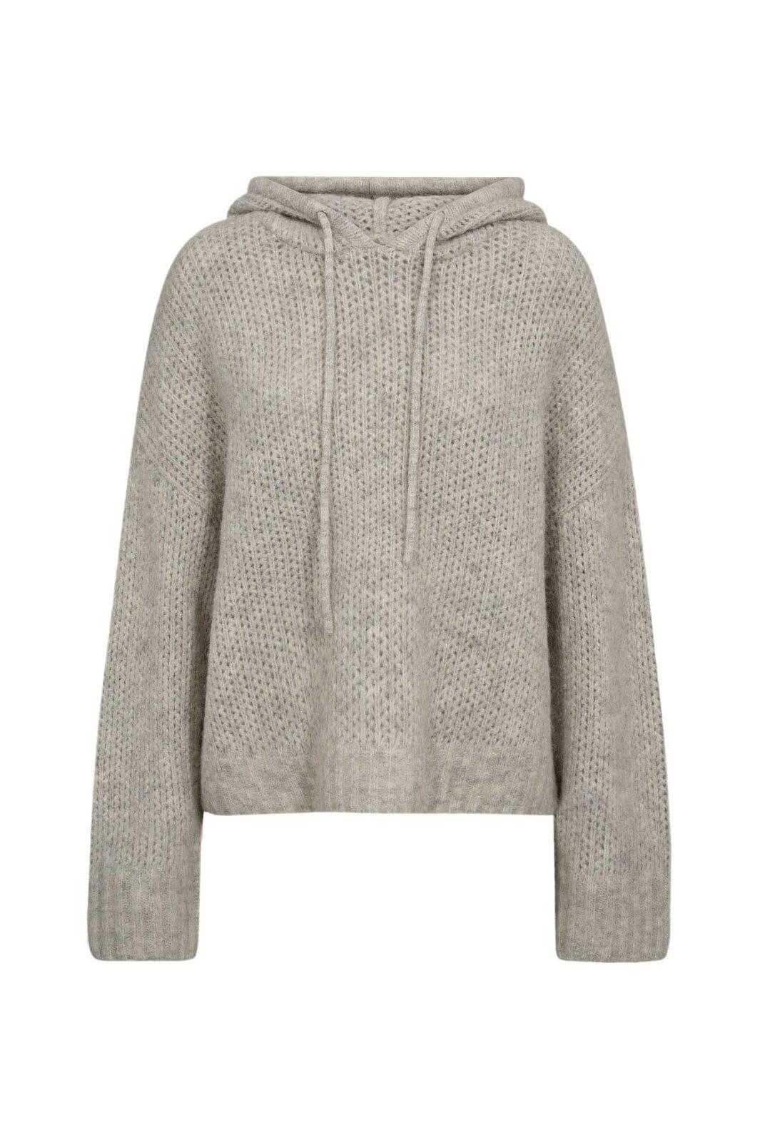 Gossia - Sanago Hoodie Jumper G2761 - Light Grey Melange Strikbluser 