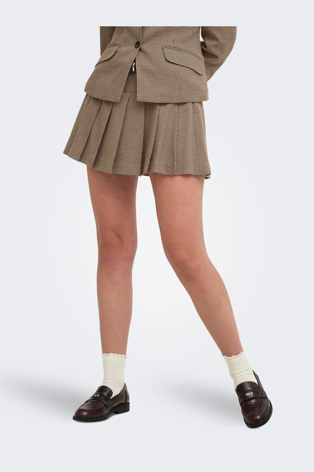 Only - Onlhollis Belt Check Skirt Tlr - 5066070 Amphora Slate Black & Black