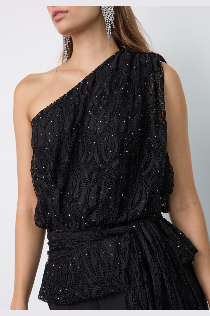 Co´Couture - Ericacc Stone Lace Top 500445 - 65001 - Black