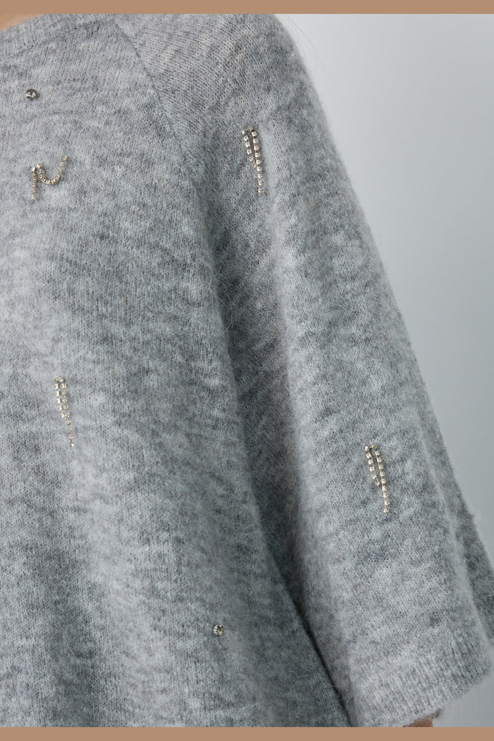 Co´Couture - Aellecc Ss Knit 500583 - 65006 - Grey Melange