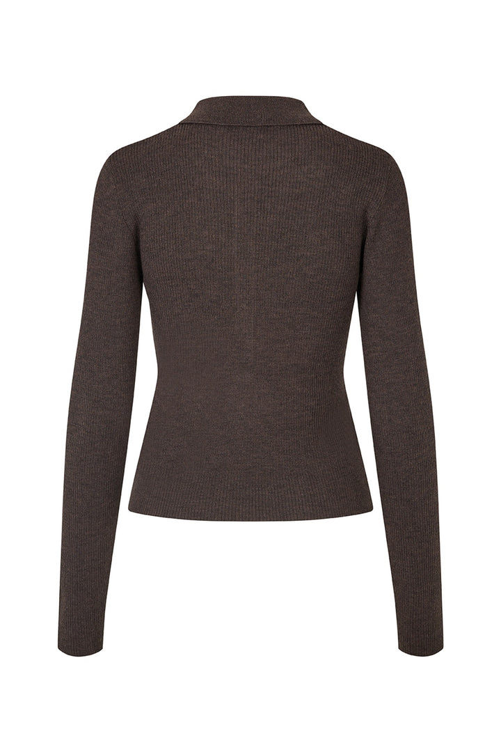 Modström - Hirokimd Button Polo 59556 - 5508 - Seal Brown