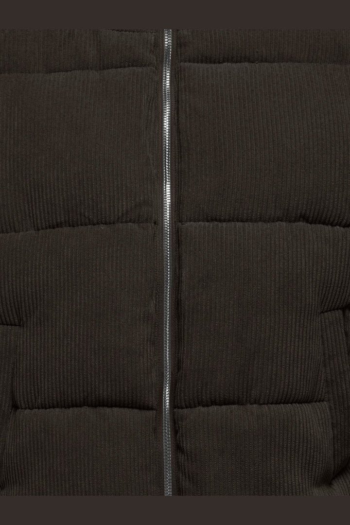Only - Onlnewdolly Corduroy Puffer - 5118407 Chocolate Torte Big Corduroy Pattern