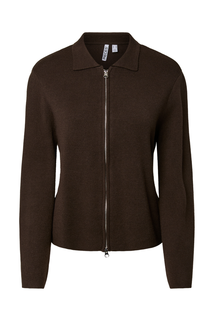 Pieces - Pcraja Ls Zip Knit Cardigan - 5000729 Delicioso