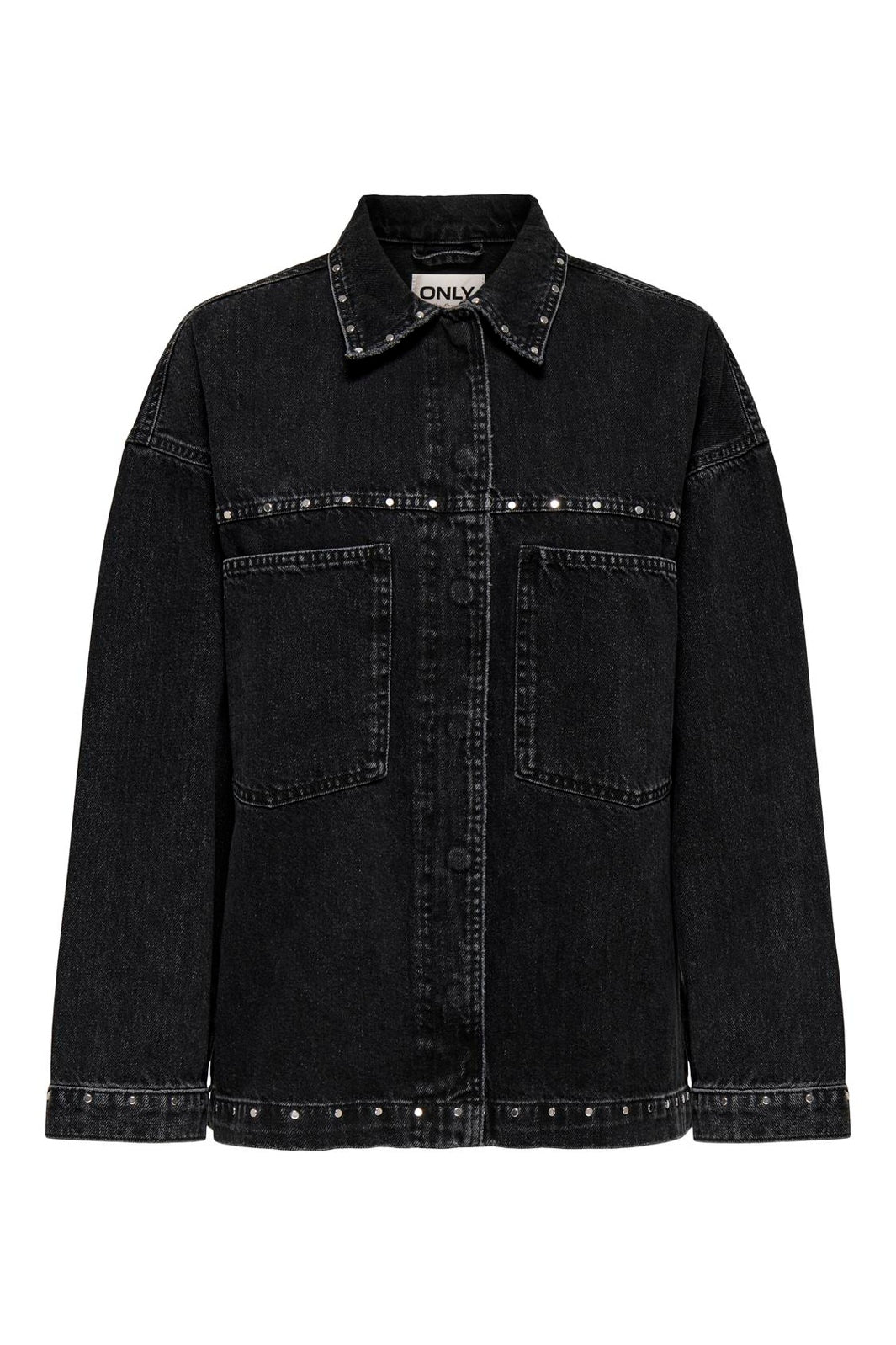 Only - Onlemmie L/S Studded Shirt Azg - 4926859 Washed Black