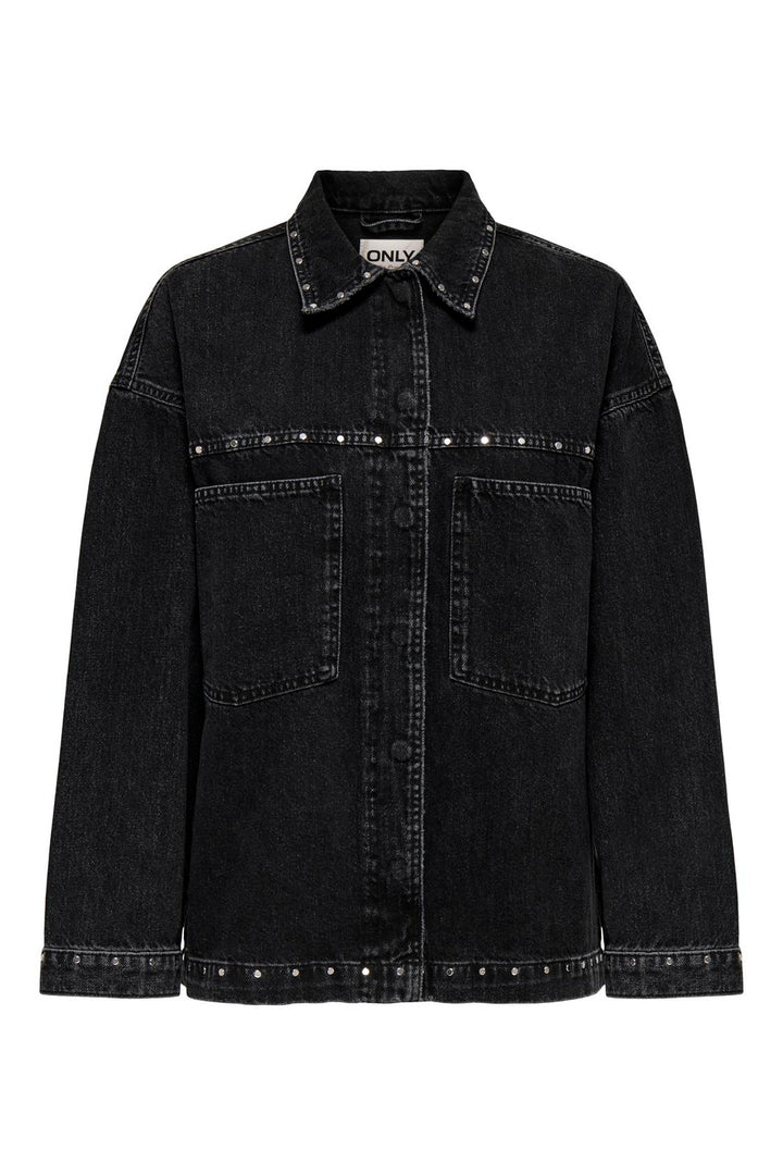 Only - Onlemmie L/S Studded Shirt Azg - 4926859 Washed Black