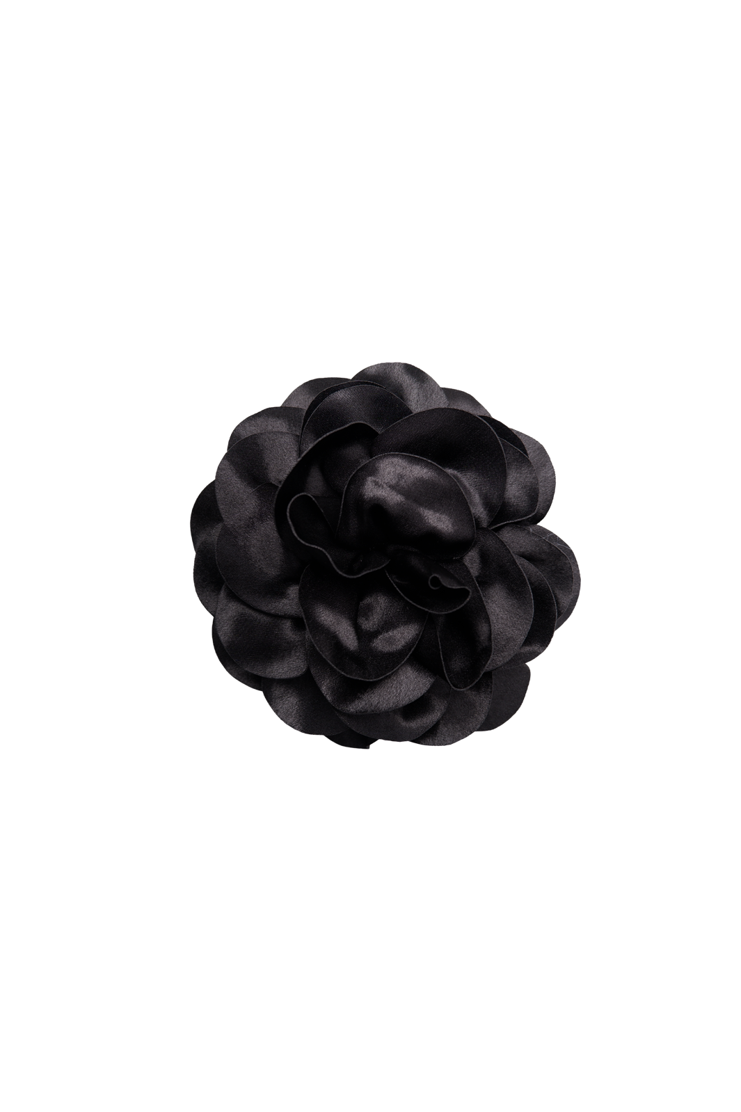 Black Colour - Bcsage Big Flower 2-In-1 Brooch 4486 - Black