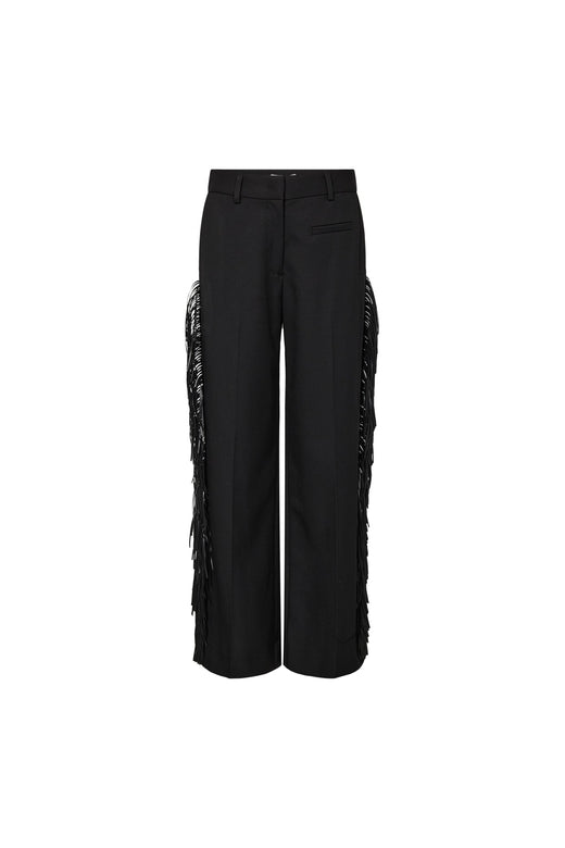 Haute L'Amitié - Premiere Fringe Plain Tall Pant HL10990 - Black