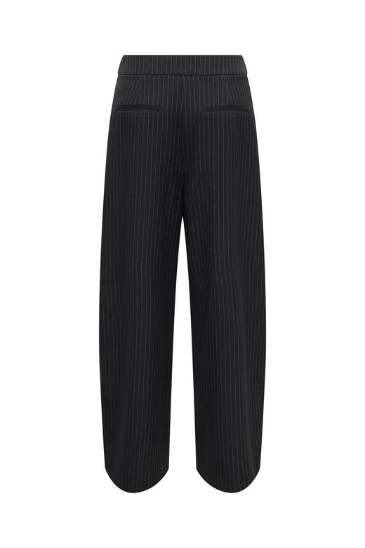 Only - Onlpinya Pleat Barrel Pant Tlr - 5205663 Black Cloud Dancer Pinstripes
