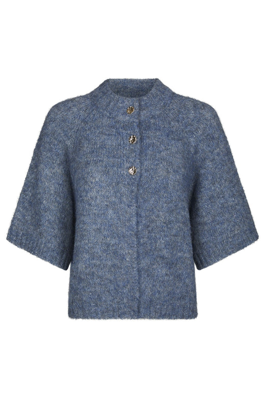 Neo Noir - Benuta Fluffy Knit Cardigan 165816 - 407 - Smoke Blue