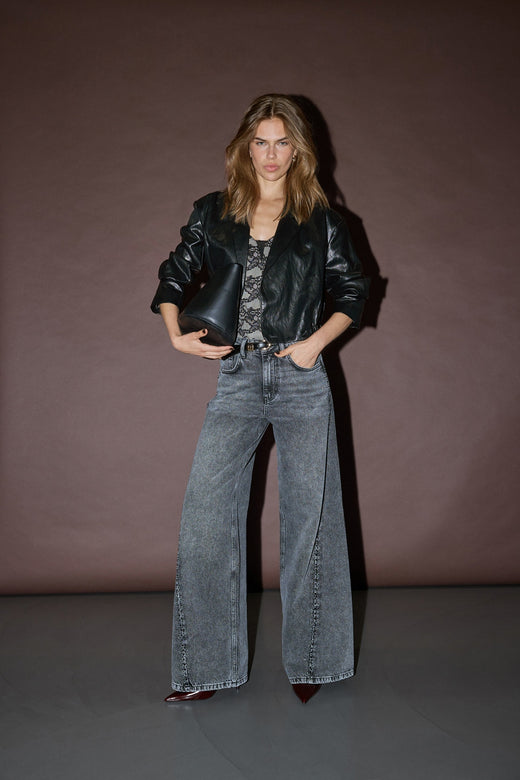 Co´Couture - Vickycc Stone Wide Jeans 500469 - 65001 - Black