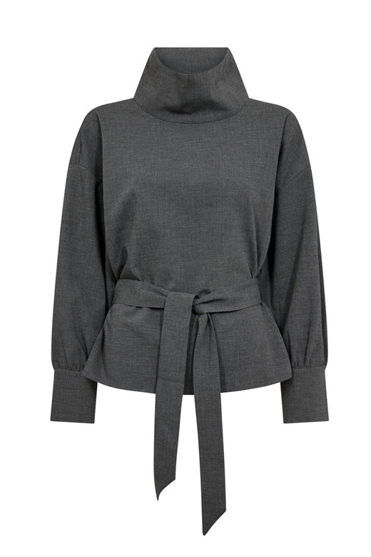 Co´Couture - Priscillacc Funnel Neck Blouse 500822 - 65003 - Mid Grey