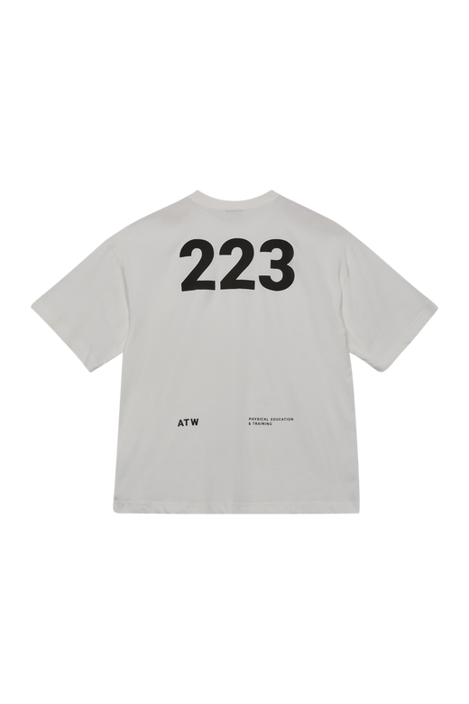 Halo - Graphic Boxy T-Shirt 230418 - 9538 - Marshmallow/Black/Black