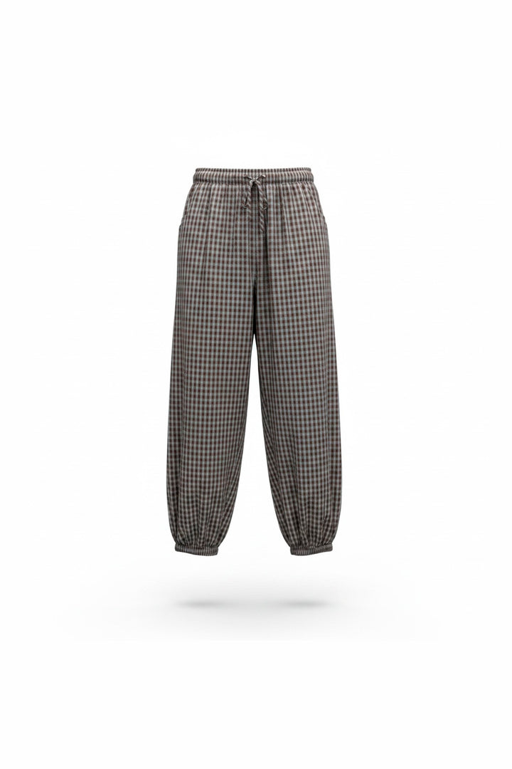 Continue - Linea Check Pants 15359 - Brown Check