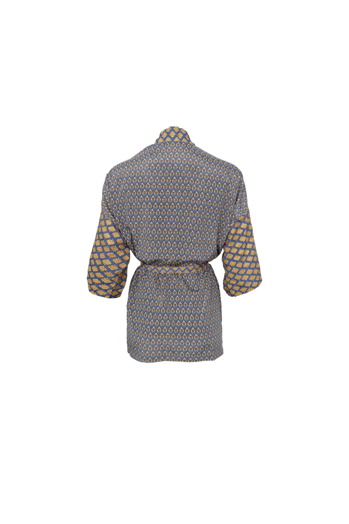 Black Colour - Bcluna Short Kimono 39149 - Blue Passion