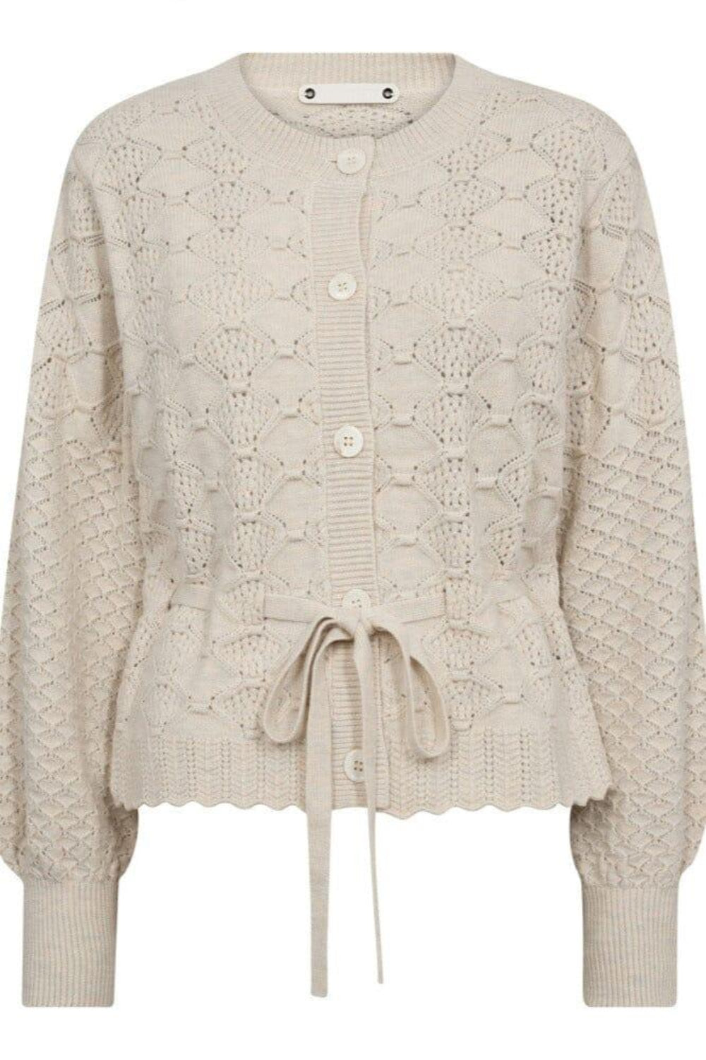 Co´Couture - Rowcc Pointelle Tie Cardigan 32241 - 4021 - Ivory Cardigans 