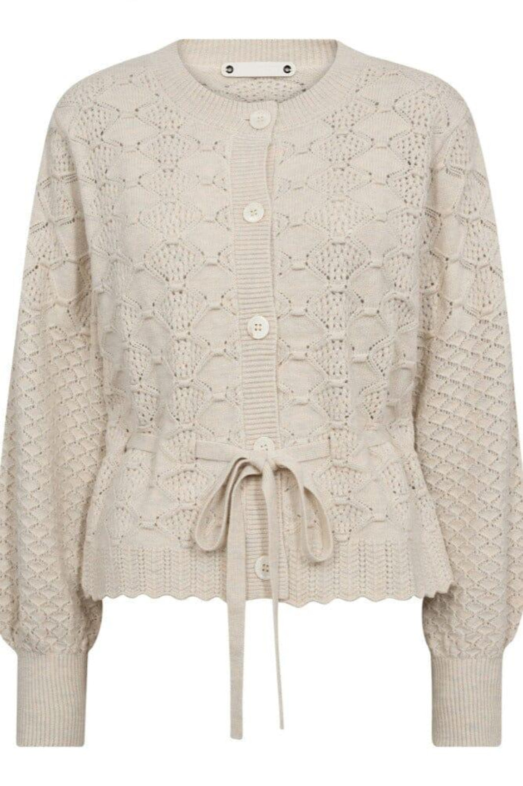 Co´Couture - Rowcc Pointelle Tie Cardigan 32241 - 4021 - Ivory Cardigans 