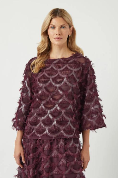 YAS - Yaspazilla 3/4 Top - 4875444 Port Royale W Metallic