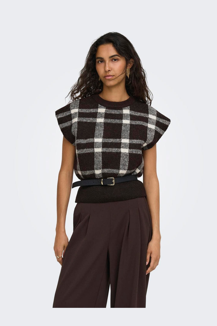 Only - Onlcarla Sl Jq O-Neck Knt - 5152105 Coffee Bean Birch