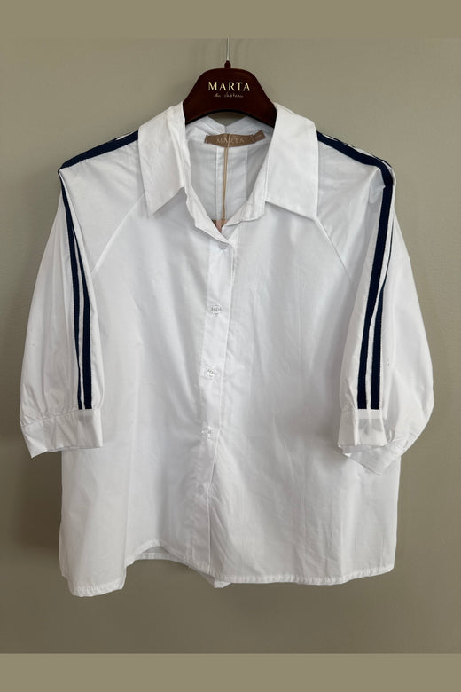 Marta Du Chateau - Mdcbambi Shirt 268819 - White/Navy