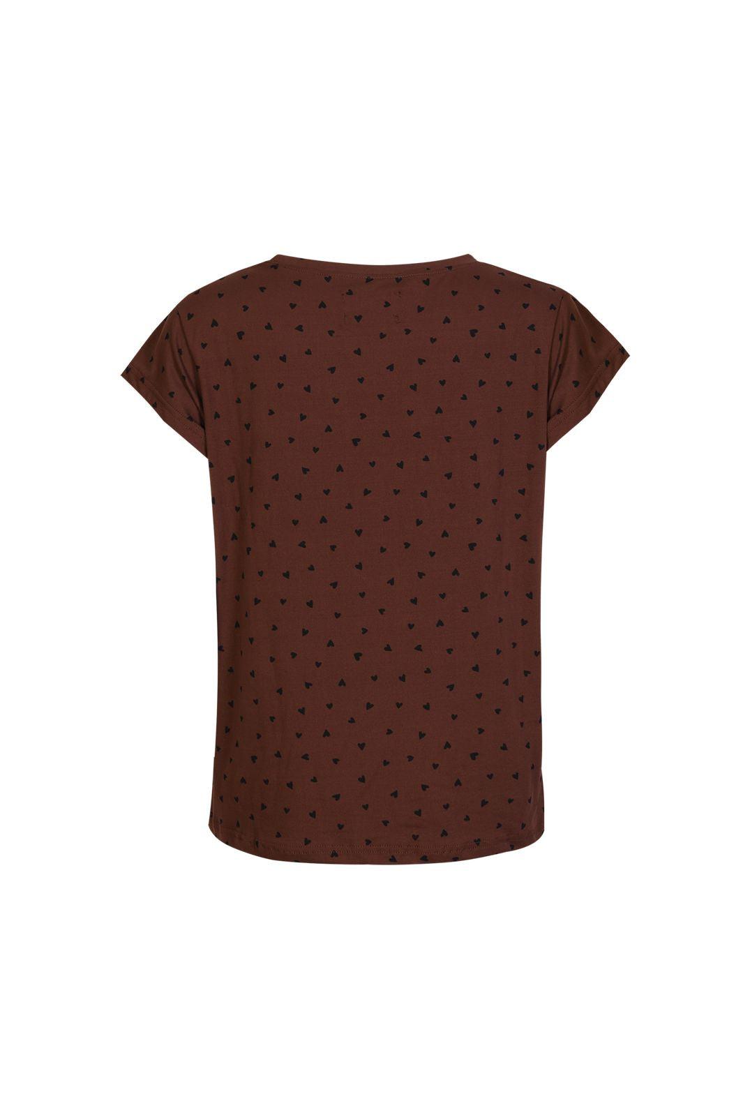 Liberte - Alma-U-Tshirt 9581 - Brown Black Heart