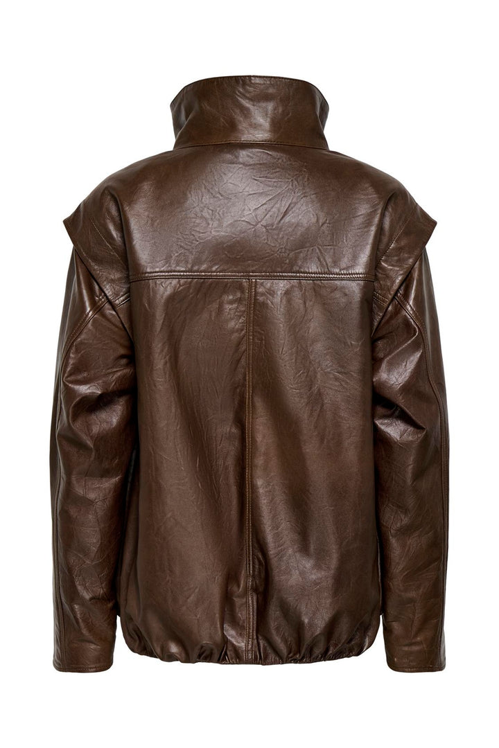 Only - Onlmolly Real Leather Jacket - 5275666 Toffee Washed