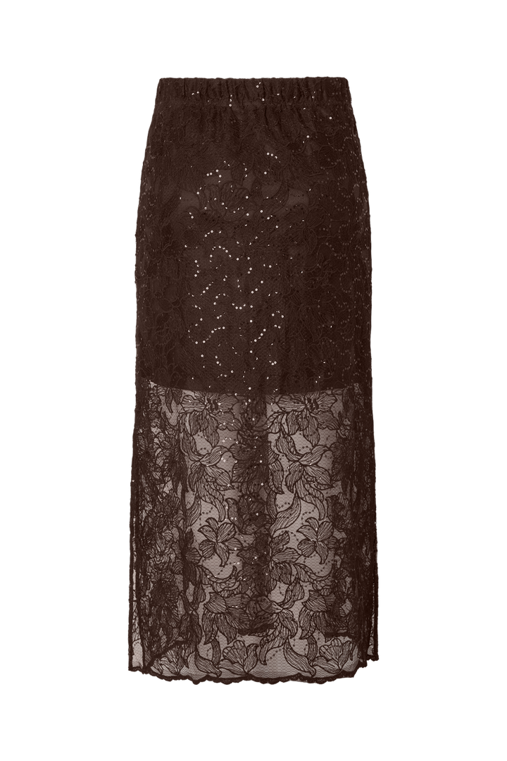 Pieces - Pclouise Midi Skirt - 5067495 Delicioso Tone In Tone Sequens