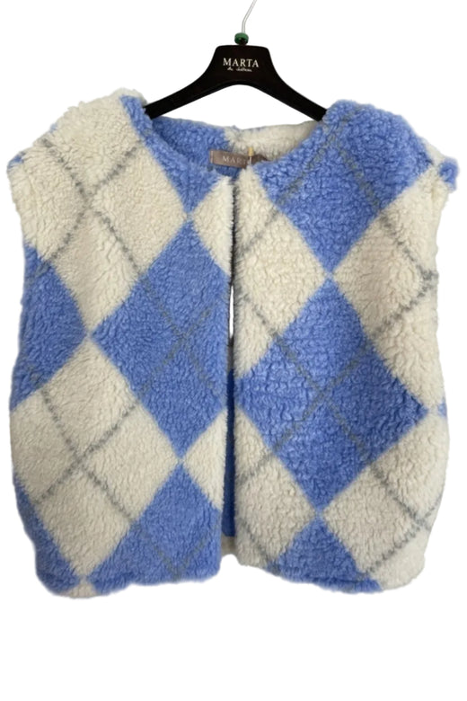Marta Du Chateau - Mdcpam Vest 26801 - Beige/Blue